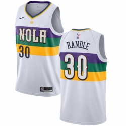 Mens Nike New Orleans Pelicans 30 Julius Randle Swingman White NBA Jersey City Edition 