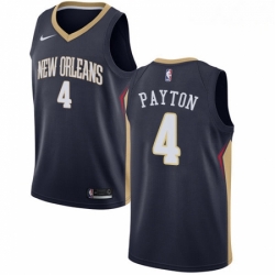 Mens Nike New Orleans Pelicans 4 Elfrid Payton Swingman Navy Blue NBA Jersey Icon Edition 