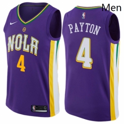 Mens Nike New Orleans Pelicans 4 Elfrid Payton Swingman Purple NBA Jersey City Edition 