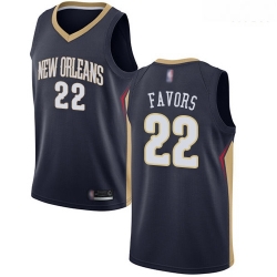 Pelicans #22 Derrick Favors Navy Basketball Swingman Icon Edition Jersey
