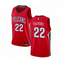 Womens New Orleans Pelicans 22 Derrick Favors Swingman Red Basketball Jersey Statement Edition 