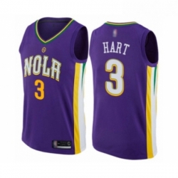 Womens New Orleans Pelicans 3 Josh Hart Swingman Purple Basketball Jersey City Edition 