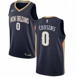 Womens Nike New Orleans Pelicans 0 DeMarcus Cousins Swingman Navy Blue Road NBA Jersey Icon Edition