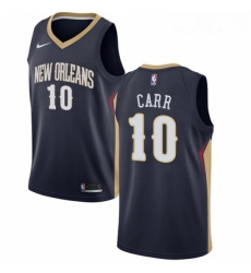 Womens Nike New Orleans Pelicans 10 Tony Carr Swingman Navy Blue NBA Jersey Icon Edition 