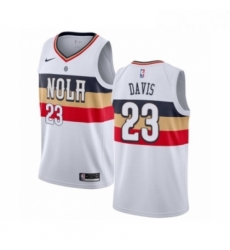 Womens Nike New Orleans Pelicans 23 Anthony Davis White Swingman Jersey Earned Edition