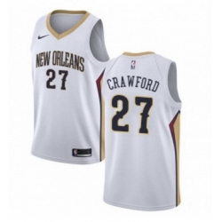 Womens Nike New Orleans Pelicans 27 Jordan Crawford Swingman White Home NBA Jersey Association Edition 