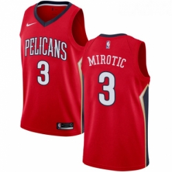 Womens Nike New Orleans Pelicans 3 Nikola Mirotic Swingman Red NBA Jersey Statement Edition 