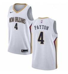 Womens Nike New Orleans Pelicans 4 Elfrid Payton Swingman White NBA Jersey Association Edition 