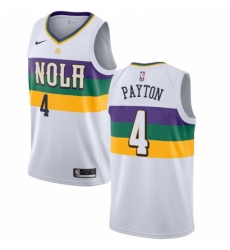 Womens Nike New Orleans Pelicans 4 Elfrid Payton Swingman White NBA Jersey City Edition 