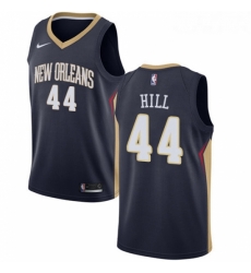 Womens Nike New Orleans Pelicans 44 Solomon Hill Swingman Navy Blue Road NBA Jersey Icon Edition