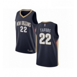Youth New Orleans Pelicans 22 Derrick Favors Swingman Navy Blue Basketball Jersey Icon Edition 