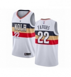 Youth New Orleans Pelicans 22 Derrick Favors White Swingman Jersey Earned Edition 