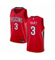 Youth New Orleans Pelicans 3 Josh Hart Swingman Red Basketball Jersey Statement Edition 