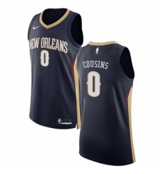 Youth Nike New Orleans Pelicans 0 DeMarcus Cousins Authentic Navy Blue Road NBA Jersey Icon Edition