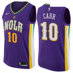 Youth Nike New Orleans Pelicans 10 Tony Carr Swingman Purple NBA Jersey City Edition 