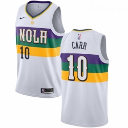 Youth Nike New Orleans Pelicans 10 Tony Carr Swingman White NBA Jersey City Edition 