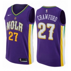 Youth Nike New Orleans Pelicans 27 Jordan Crawford Swingman Purple NBA Jersey City Edition 