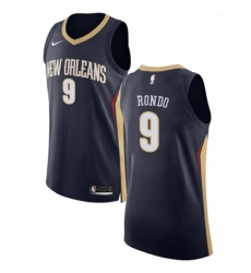 Youth Nike New Orleans Pelicans 9 Rajon Rondo Authentic Navy Blue Road NBA Jersey Icon Edition 