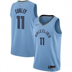 Grizzlies  11 Mike Conley Light Blue Basketball Swingman Statement Edition Jersey