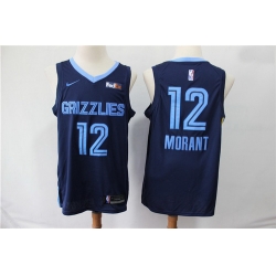 Grizzlies 12 Ja Morant Navy City Edition Nike Swingman Jersey