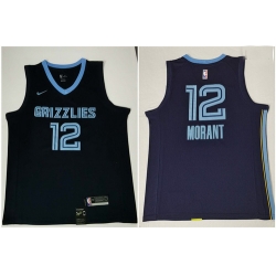 Grizzlies 12 Ja Morant Navy Nike Swingman Jersey 2