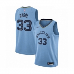 Grizzlies 33 Marc Gasol Light Blue Basketball Swingman Statement Edition Jersey