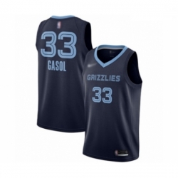 Grizzlies 33 Marc Gasol Navy Blue Basketball Swingman Icon Edition Jersey