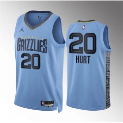 Men Memphis Grizzlies 20 Matthew Hurt Blue Statement Edition Stitched Jersey