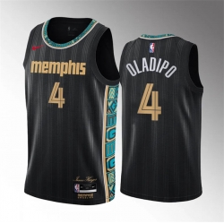 Men Memphis Grizzlies 4 Victor Oladipo Black 2020 21 City Edition Stitched Jersey
