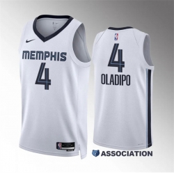 Men Memphis Grizzlies 4 Victor Oladipo White Association Edition Stitched Jersey