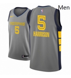 Men NBA 2018 19 Memphis Grizzlies 5 Andrew Harrison City Edition Gray Jersey 