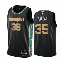 Men Nike Memphis Grizzlies 35 Killian Tillie Black NBA Swingman 2020 21 City Edition Jersey