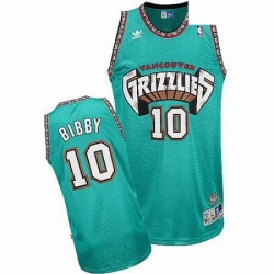 Mens Adidas Memphis Grizzlies 10 Mike Bibby Swingman Green Throwback NBA Jersey 