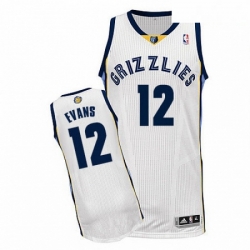Mens Adidas Memphis Grizzlies 12 Tyreke Evans Authentic White Home NBA Jersey 
