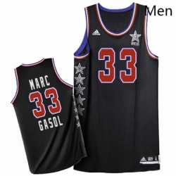 Mens Adidas Memphis Grizzlies 33 Marc Gasol Authentic Black 2015 All Star NBA Jersey