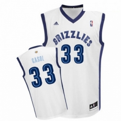 Mens Adidas Memphis Grizzlies 33 Marc Gasol Swingman White Home NBA Jersey