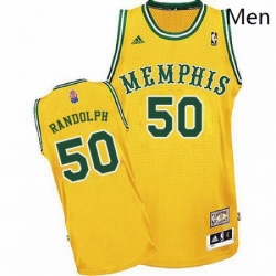 Mens Adidas Memphis Grizzlies 50 Zach Randolph Swingman Gold ABA Hardwood Classic NBA Jersey