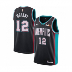 Men's Memphis Grizzlies #12 Ja Morant 2021 Black Swingman Stitched Basketball Jersey