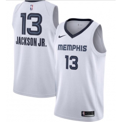 Men's Memphis Grizzlies #13 Jaren Jackson Jr. White Association Edition Stitched Jersey