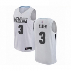 Mens Memphis Grizzlies 3 Grayson Allen Authentic White Basketball Jersey City Edition 