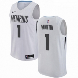 Mens Nike Memphis Grizzlies 1 Jarell Martin Authentic White NBA Jersey City Edition 