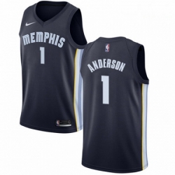 Mens Nike Memphis Grizzlies 1 Kyle Anderson Swingman Navy Blue NBA Jersey Icon Edition 