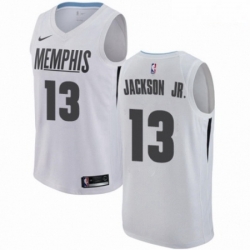 Mens Nike Memphis Grizzlies 13 Jaren Jackson Jr Authentic White NBA Jersey City Edition 