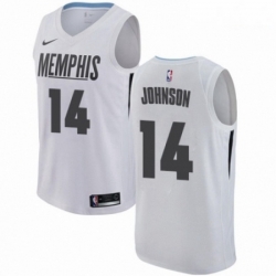 Mens Nike Memphis Grizzlies 14 Brice Johnson Authentic White NBA Jersey City Edition 