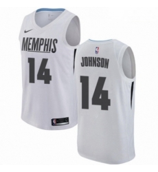 Mens Nike Memphis Grizzlies 14 Brice Johnson Swingman White NBA Jersey City Edition 