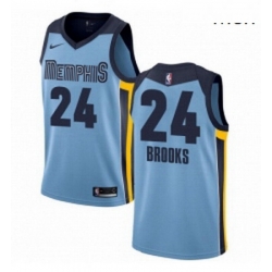 Mens Nike Memphis Grizzlies 24 Dillon Brooks Authentic Light Blue NBA Jersey Statement Edition 