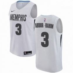 Mens Nike Memphis Grizzlies 3 Shareef Abdur Rahim Authentic White NBA Jersey City Edition