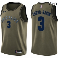 Mens Nike Memphis Grizzlies 3 Shareef Abdur Rahim Swingman Green Salute to Service NBA Jersey