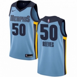 Mens Nike Memphis Grizzlies 50 Bryant Reeves Authentic Light Blue NBA Jersey Statement Edition
