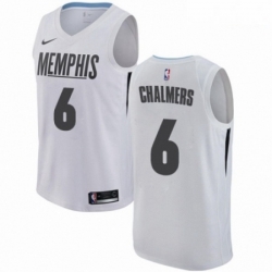 Mens Nike Memphis Grizzlies 6 Mario Chalmers Authentic White NBA Jersey City Edition 